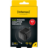 Intenso Adaptador de corriente W65ACIC GaN, Cargador negro