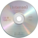 Intenso CD-R 700MB 50 pieza(s), CDs vírgenes 52x, CD-R, 120 mm, 700 MB, Caja para pastel, 50 pieza(s)