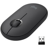 Logitech Pebble M350 ratón Ambidextro RF inalámbrica + Bluetooth Óptico 1000 DPI grafito, Ambidextro, Óptico, RF inalámbrica + Bluetooth, 1000 DPI, Grafito