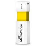 MediaRange Color Edition 16 GB, Lápiz USB blanco/Amarillo