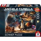Schmidt Spiele Michele Farella: Fascinación por la exploración espacial - Viaje a galaxias lejanas, Puzzle 