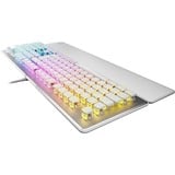 Turtle Beach TBK-1002-12-DE, Teclado para gaming aluminio (cepillado)/blanco