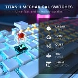 Turtle Beach TBK-1002-12-DE, Teclado para gaming aluminio (cepillado)/blanco
