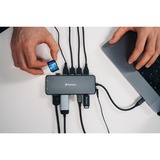 Verbatim CMH-14 USB Tipo C 5000 Mbit/s Plata, Estación de acoplamiento gris, USB Tipo C, HDMI, RJ-45, USB 2.0, USB 3.2 Gen 1 (3.1 Gen 1) Type-A, USB 3.2 Gen 1 (3.1 Gen 1) Type-C, USB Tipo..., MicroSD (TransFlash), SD, 5000 Mbit/s, 60 Hz, Plata