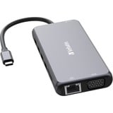 Verbatim CMH-14 USB Tipo C 5000 Mbit/s Plata, Estación de acoplamiento gris, USB Tipo C, HDMI, RJ-45, USB 2.0, USB 3.2 Gen 1 (3.1 Gen 1) Type-A, USB 3.2 Gen 1 (3.1 Gen 1) Type-C, USB Tipo..., MicroSD (TransFlash), SD, 5000 Mbit/s, 60 Hz, Plata