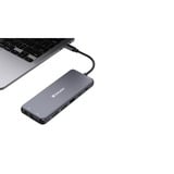 Verbatim CMH-14 USB Tipo C 5000 Mbit/s Plata, Estación de acoplamiento gris, USB Tipo C, HDMI, RJ-45, USB 2.0, USB 3.2 Gen 1 (3.1 Gen 1) Type-A, USB 3.2 Gen 1 (3.1 Gen 1) Type-C, USB Tipo..., MicroSD (TransFlash), SD, 5000 Mbit/s, 60 Hz, Plata