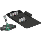 Wera Kraftform Kompakt 400 RA Set 2, con función de trinquete, Llave de tubo negro/Verde