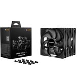 be quiet! Pure Wings 3 140mm PWM 3-Pack, Ventilador negro