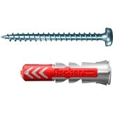 fischer Taco DUOPOWER 6x30 S PH TX, Pasador gris claro/Rojo