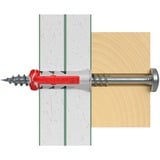 fischer Taco DUOPOWER 6x30 S PH TX, Pasador gris claro/Rojo