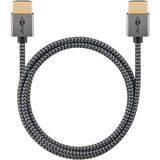 goobay Cable HDMI Plus delgado de alta velocidad con Ethernet, 8K @ 60Hz gris