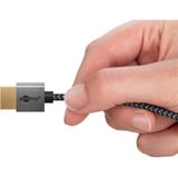 goobay Cable HDMI Plus delgado de alta velocidad con Ethernet, 8K @ 60Hz gris
