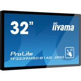 iiyama ProLite TF3239MSC-B1AG monitor pantalla táctil 80 cm (31.5") 1920 x 1080 Pixeles Multi-touch Multi-usuario Negro, Pantalla de gran formato negro, 80 cm (31.5"), 500 cd / m², Full HD, LED, 16:9, 1920 x 1080 Pixeles