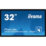 iiyama ProLite TF3239MSC-B1AG pantalla para PC 80 cm (31.5") 1920 x 1080 Pixeles Full HD LED Pantalla táctil Multi-usuario Negro, Pantalla de gran formato negro, 80 cm (31.5"), 1920 x 1080 Pixeles, Full HD, LED, 8 ms, Negro