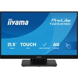 iiyama T2254MSC-B2AG pantalla para PC 54,6 cm (21.5") 1920 x 1080 Pixeles Full HD LED Pantalla táctil Negro, Monitor LED negro (mate), 54,6 cm (21.5"), 1920 x 1080 Pixeles, Full HD, LED, 4 ms, Negro