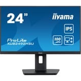 iiyama XUB2492HSU-B6 pantalla para PC 60,5 cm (23.8") 1920 x 1080 Pixeles Full HD LED Negro, Monitor LED negro (mate), 60,5 cm (23.8"), 1920 x 1080 Pixeles, Full HD, LED, 0,4 ms, Negro