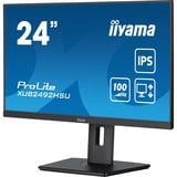 iiyama XUB2492HSU-B6 pantalla para PC 60,5 cm (23.8") 1920 x 1080 Pixeles Full HD LED Negro, Monitor LED negro (mate), 60,5 cm (23.8"), 1920 x 1080 Pixeles, Full HD, LED, 0,4 ms, Negro