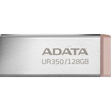 ADATA UR350-128G-RSR/BG, Lápiz USB níquel/Marrón