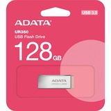 ADATA UR350-128G-RSR/BG, Lápiz USB níquel/Marrón
