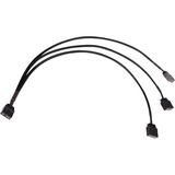 Alphacool Divisor en Y aRGB 3 pines a 3x 3 pines, 30 cm, Cable Y negro