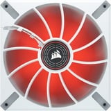 Corsair ML140 LED ELITE Carcasa del ordenador Ventilador 12 cm Blanco 1 pieza(s) blanco/Rojo, Ventilador, 12 cm, 400 RPM, 1600 RPM, 31,8 dB, 82,9 cfm