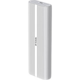 D-Link DSP-411 caja para disco duro externo Caja externa para unidad de estado sólido (SSD) Aluminio M.2, Caja de unidades blanco, Caja externa para unidad de estado sólido (SSD), M.2, M.2, 40 Gbit/s, Conexión USB, Aluminio