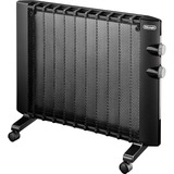 DeLonghi HMP 1000 calefactor eléctrico Interior Negro 1000 W Radiador, Convector de pie negro, Radiador, Mica, Interior, Piso, Negro, 1000 W