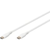 Digitus Cable de conexión de silicona USB 2.0 USB-C > USB-C blanco