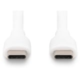 Digitus Cable de conexión de silicona USB 2.0 USB-C > USB-C blanco