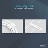 Digitus Cable de conexión de silicona USB 2.0 USB-C > USB-C blanco