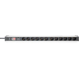 Digitus DN-95435, Regleta negro/Aluminio