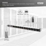 Digitus DN-95435, Regleta negro/Aluminio