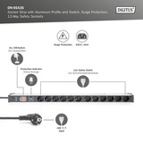 Digitus DN-95435, Regleta negro/Aluminio