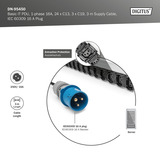 Digitus DN-95450, Regleta negro/Aluminio