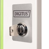Digitus Puerta frontal de vidrio para carcasa de pared de 19" 12U serie Unique, Panel frontal gris