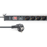 Digitus Regleta PDU con perfil de aluminio, 12 tomas negro/Aluminio