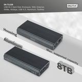 Digitus USB M.2 SSD, Caja de unidades aluminio