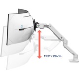 Ergotron Brazo para monitor HX con articulación VHD, soporte de mesa, Soporte de monitor blanco
