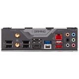 GIGABYTE B760 GAMING X AX Placa Base - Compatible con procesadores Intel Core de 14ª generación, VRM digital de 8+1+1 fases, hasta 7600MHz DDR5 (OC), 3x PCIe 4.0 M.2, Wi-Fi 6E, 2.5GbE LAN, USB 3.2 Gen 2 negro/Gris, VRM digital de 8+1+1 fases, hasta 7600MHz DDR5 (OC), 3x PCIe 4.0 M.2, Wi-Fi 6E, 2.5GbE LAN, USB 3.2 Gen 2, Intel, LGA 1700, Intel® Celeron®, Intel® Core™ i3, Intel® Core™ i5, Intel® Core™ i7, Intel® Core™ i9,..., LGA 1700, DDR5-SDRAM, 256 GB