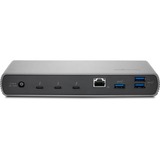 Kensington Replicador de puertos 4K dual Thunderbolt™ 4 SD5700T con 90 W de PD - Windows/macOS, Estación de acoplamiento gris/Negro, Alámbrico, Thunderbolt 4, 90 W, 3,5 mm, 100,10,1000 Mbit/s, Gris