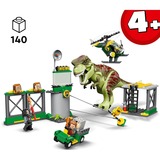 LEGO 76944 Jurassic World Fuga del Dinosaurio T. rex, Juguete Creativo, Juegos de construcción Juguete Creativo, Juego de construcción, 4 año(s), Plástico, 140 pieza(s), 620 g