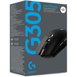 Logitech G305 ratón mano derecha RF Wireless + Bluetooth Óptico 12000 DPI, Ratones para gaming negro, mano derecha, Óptico, RF Wireless + Bluetooth, 12000 DPI, 400 pps, Negro