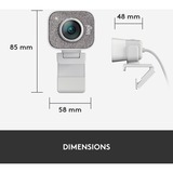 Logitech Logitechstreamcam cámara web 1920 x 1080 Pixeles USB 3.2 Gen 1 (3.1 Gen 1) Blanco, Webcam blanco, 1920 x 1080 Pixeles, 60 pps, 1080p, 2 - 3.7 mm, 0.1 m, 78°