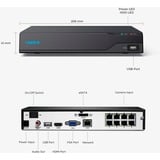 Reolink NVS8 Negro Grabadores de vídeo en red (NVR), Grabador de vídeo en red negro, 8 canales, 3840 x 2160 Pixeles, 4 canales, 720p, 1080p, 3840x2160, 1920x1080, 1280x1024, 1280x720, 1024x768, 20 usuario(s)