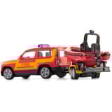 SIKU Land Rover Defender with boat Modelo a escala de SUV Previamente montado, Automóvil de construcción Modelo a escala de SUV, Previamente montado, Cualquier género, Metal, Plástico, Rojo, Amarillo, No recomendado para niños menores de 36 meses