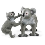 Schleich Vida Salvaje Koala Mother and Baby, Muñecos 3 año(s), Verde, Gris