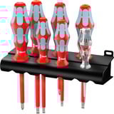 Wera 3160 i/7 Juego de destornilladores Kraftform Plus, acero inoxidable + soporte rojo/Azul