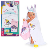 ZAPF Creation BABY born Hooded Towel Set, Accesorios para muñecas BABY born Hooded Towel Set, Conjunto de baño para muñecas, 3 año(s)