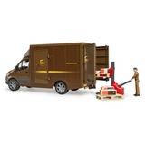 bruder MB Sprinter UPS con conductor y accesorios, Automóvil de construcción marrón