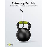 goobay Cable Ethernet USB-A 3.2 Gen1 conector > conector RJ-45, Adaptador de red negro/Plateado